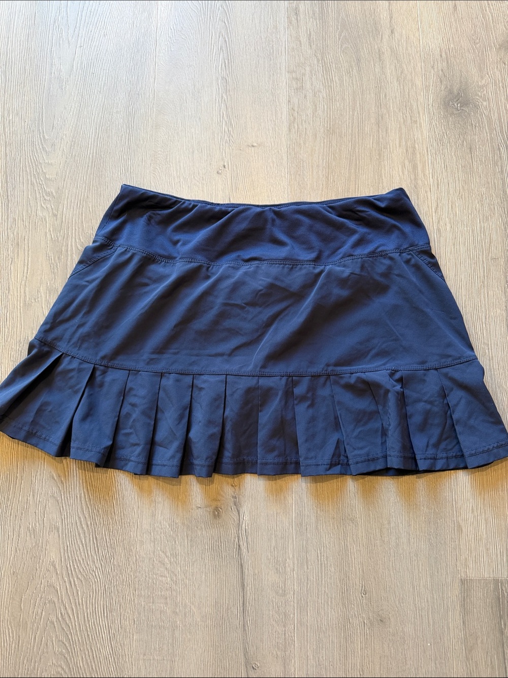 bolle Navy Blue Athletic Tennis / Running Skirt with built in shorts. - Picture 2 of 4
